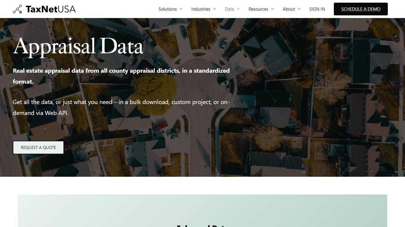 Real Estate Appraisal Data - Web API & Bulk Data - TaxNetUSA